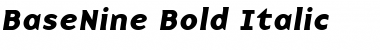 BaseNine Bold Italic Font