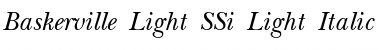 Baskerville Light SSi Light Italic Font