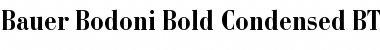 BauerBodni BdCn BT Bold Font