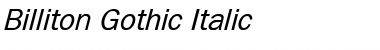 BillilinGothic Italic Font