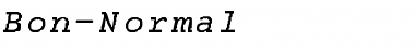 Download Bon-Normal Font