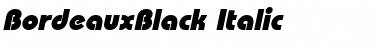 BordeauxBlack Italic Font