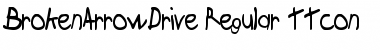 BrokenArrowDrive Regular Font