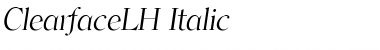 ClearfaceLH Italic Font