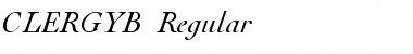 CLERGYB Regular Font