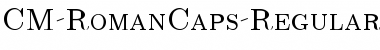 CM_RomanCaps Regular Font