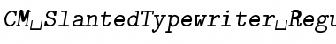 CM_SlantedTypewriter Regular Font