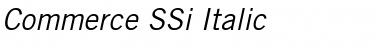 Commerce SSi Italic Font