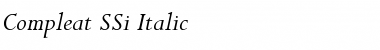 Compleat SSi Italic Font