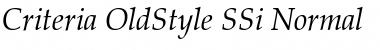 Download Criteria OldStyle SSi Font