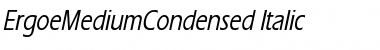 ErgoeMediumCondensed Italic Font