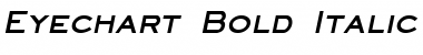 Eyechart Bold Italic Font
