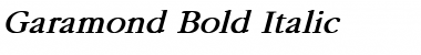 Garamond Bold Italic Font