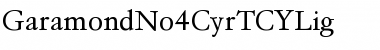 GaramondNo4CyrTCYLig Regular Font