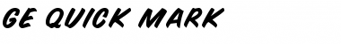 Download GE Quick Mark Font