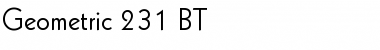 Geometr231 BT Roman Font