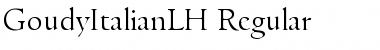 GoudyItalianLH Regular Font