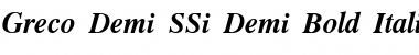 Greco Demi SSi Demi Bold Italic Font