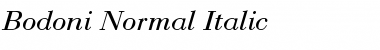 Bodoni-Normal-Italic Regular Font