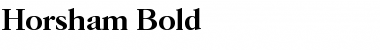 Horsham Bold Font