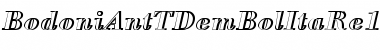 BodoniAntTDemBolItaRe1 Regular Font