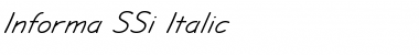 Informa SSi Italic Font