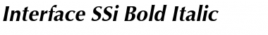 Interface SSi Bold Italic Font
