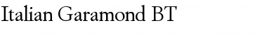 Download ItalianGarmnd BT Font