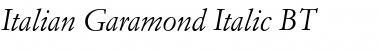 ItalianGarmnd BT Italic Font