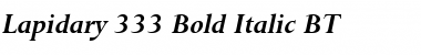 Lapidary333 BT Bold Italic Font