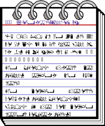 101! HieroglyphiX IV Regular animated font preview