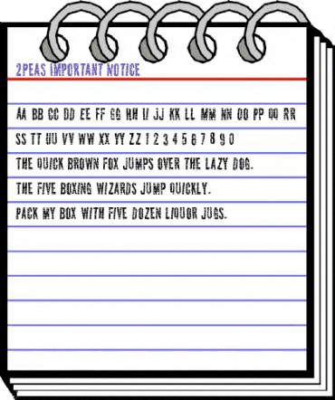 2Peas Important Notice 2Peas Important Notice animated font preview