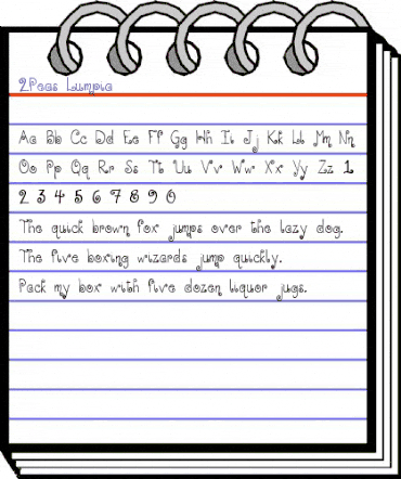 2Peas Lumpia Regular animated font preview
