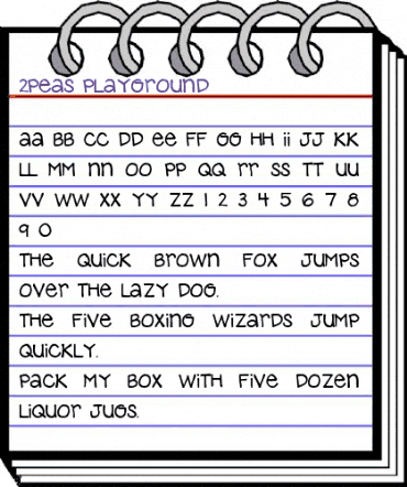 2Peas Playground Regular animated font preview