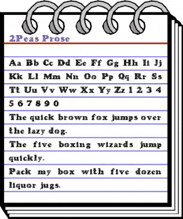 2Peas Prose Regular animated font preview