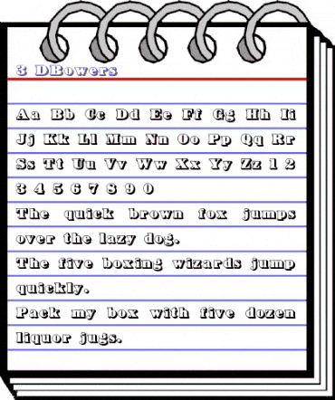 3-DBowers Regular animated font preview