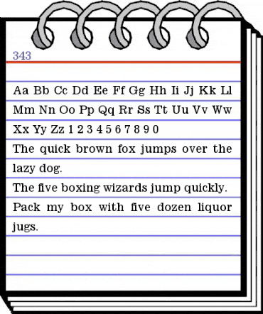 00343 Regular animated font preview