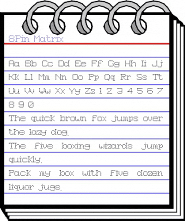 8Pin Matrix Regular animated font preview