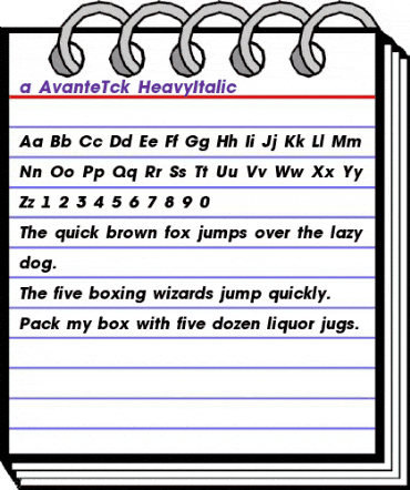 a_AvanteTck HeavyItalic animated font preview
