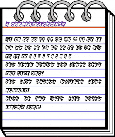 a_CooperBlackCmTw Regular animated font preview
