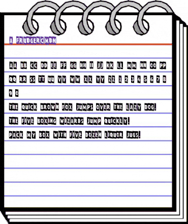 a_FrudgerCmDn Regular animated font preview