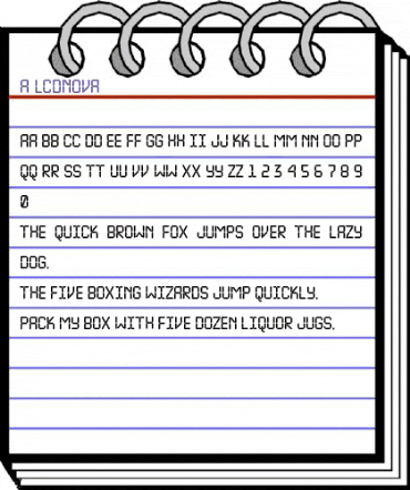 a_LCDNova Regular animated font preview