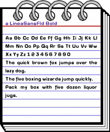 a_LineaSansFld Bold animated font preview