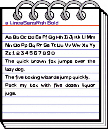 a_LineaSansRgh Bold animated font preview