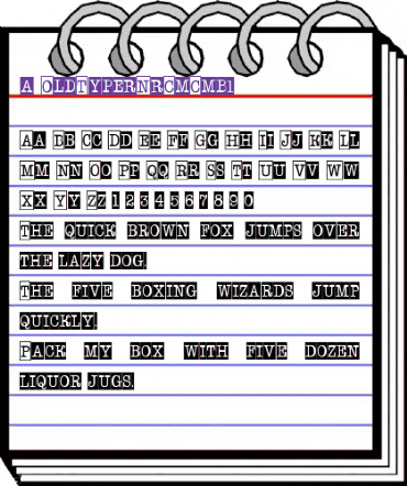 a_OldTyperNrCmCmb1 Regular animated font preview
