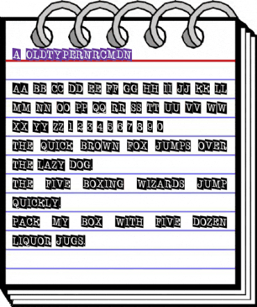a_OldTyperNrCmDn Regular animated font preview