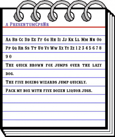 a_PresentumCpsNr Regular animated font preview