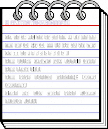 a_PresentumNrCmDcOtl Regular animated font preview