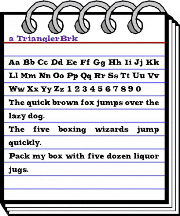 a_TrianglerBrk Regular animated font preview