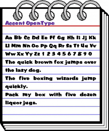 Accent Regular animated font preview